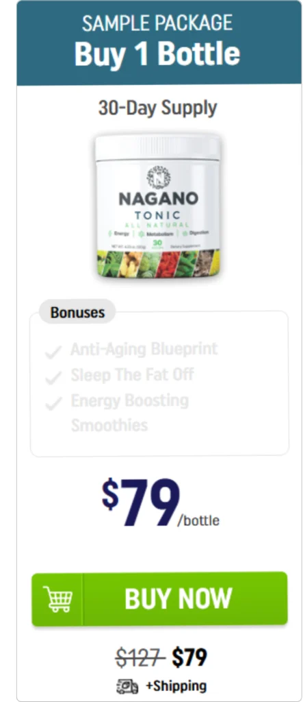 Click on this button to buy 1 bottle of Nagano Tonic for $79 dollars.