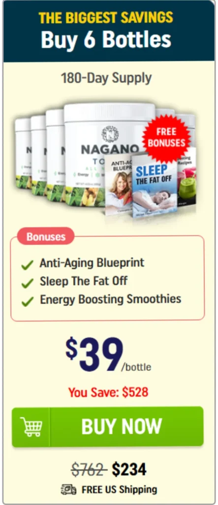 Click on this button to buy 6 bottles of Nagano Tonic for $234 dollars